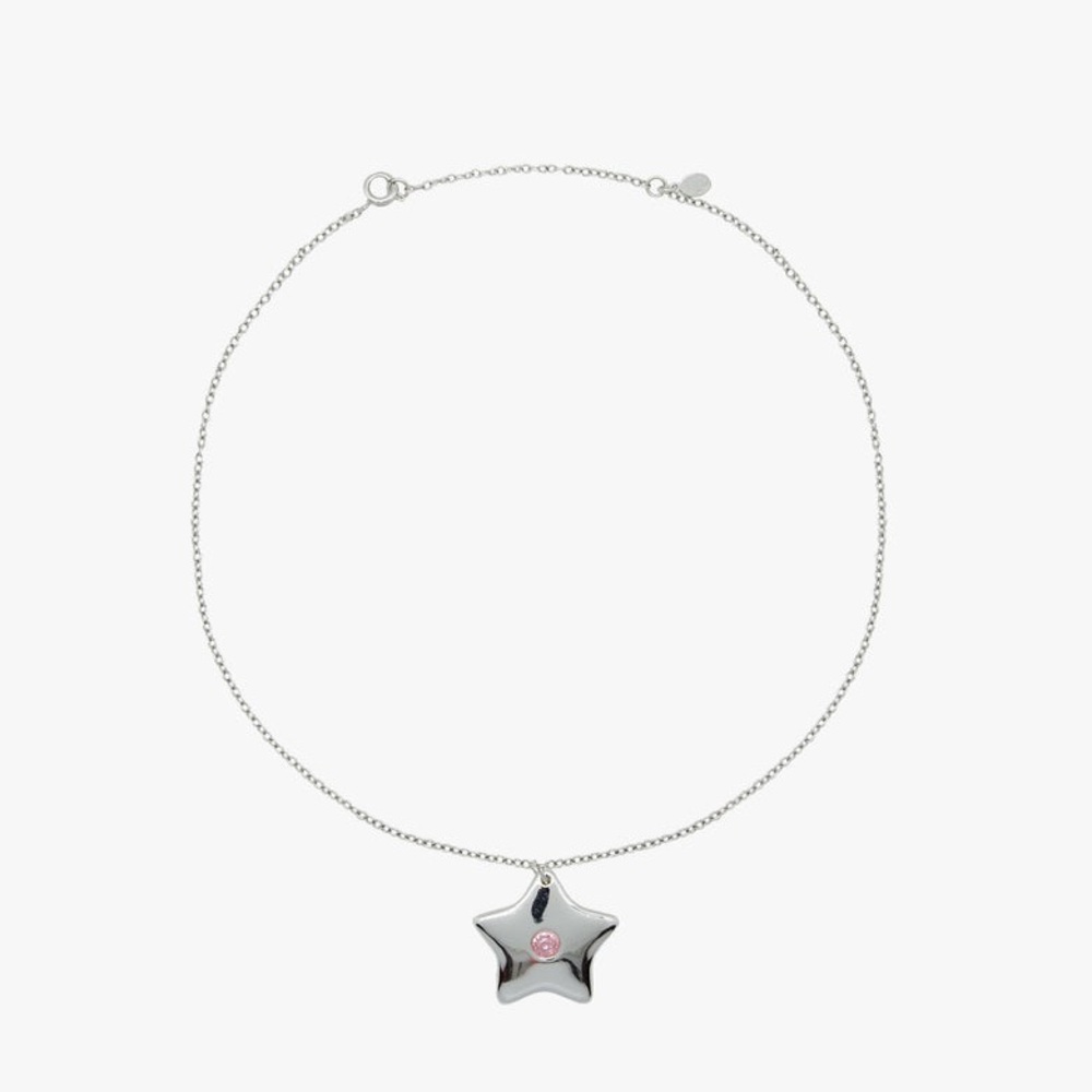 Sandy Liang Sparkles 2.0 Necklace in Silver